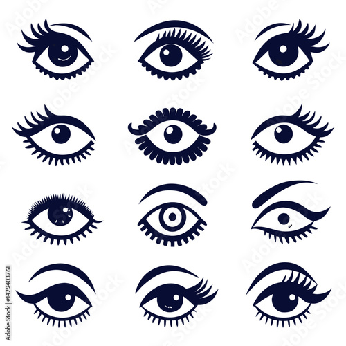 Set of Eye icons