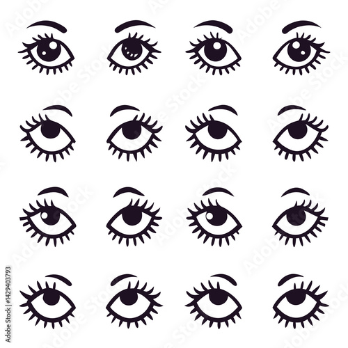 Set of Eye icons