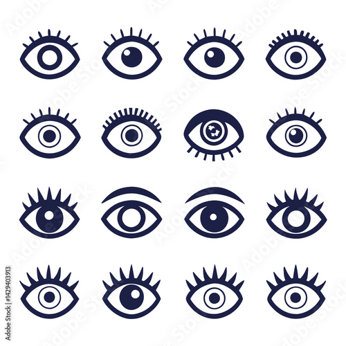 Set of Eye icons