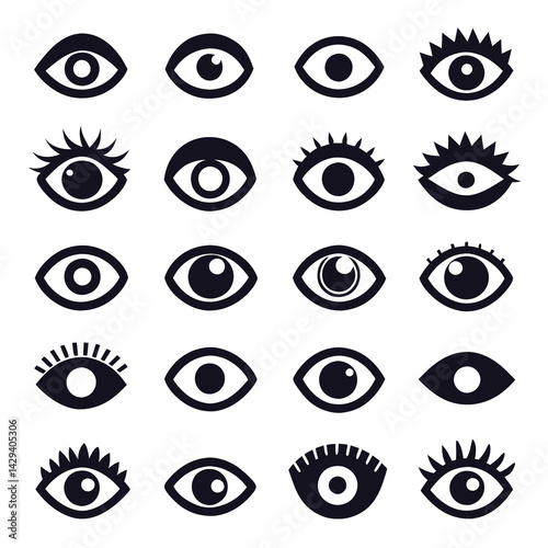 Set of Eye icons