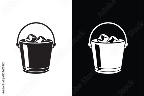 IceBucket icon vector on White Background ,Vector Art Illustration on white background.