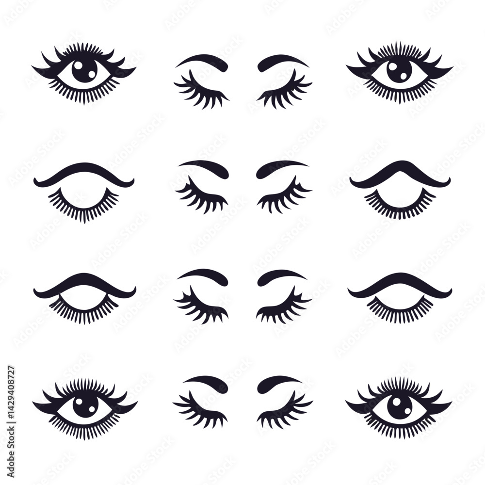 Set of Eye icons