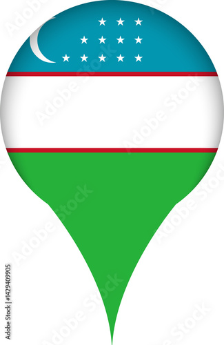 Uzbekistan Flag Marker Icon Free Download Uzbekistan Flag Marker Icon - GFXLoad