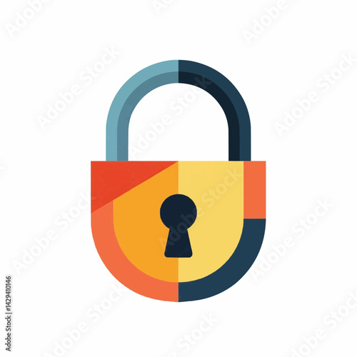 A modern and stylish lock icon that embodies security, safety, and protection