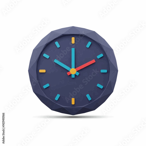 A minimalist wall clock that shows 10:10. Its dark color adds a stylish design that is suitable for home and office