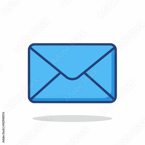 A vibrant and illustrative image of a blue envelope, symbolizing communication and correspondence. It's a clean and modern design, perfect for digital and print projects.