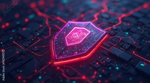 Cyber ​​security and data protection, internet network security, protect business and financial transaction data from cyber attack, user private data security encryption