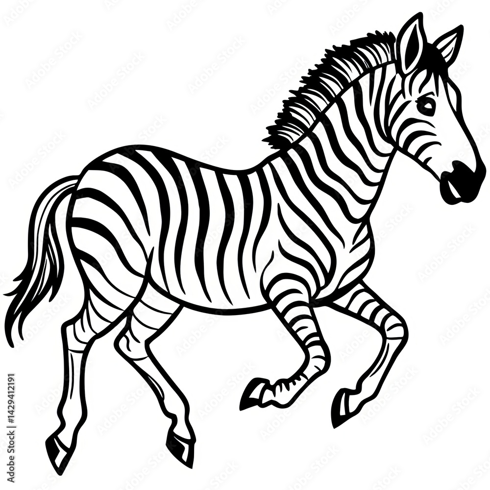Obraz premium Zebra Line Art