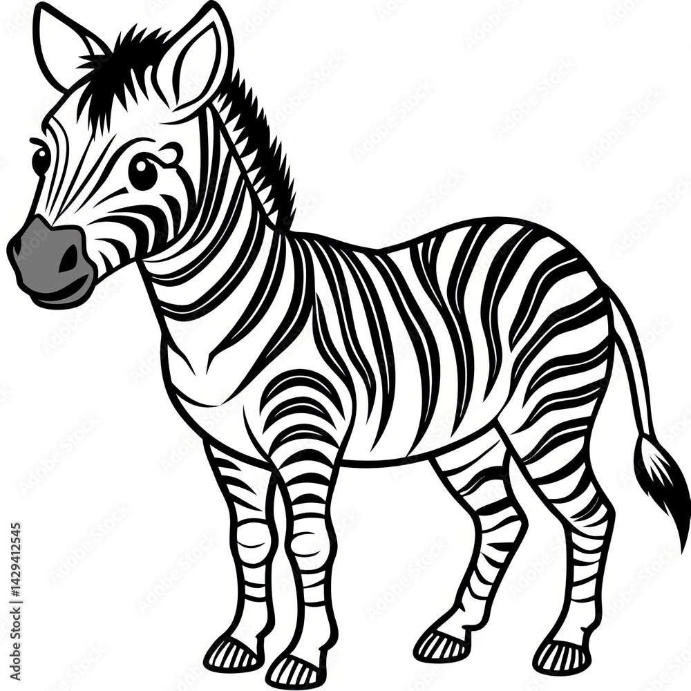 Obraz premium Zebra Line Art