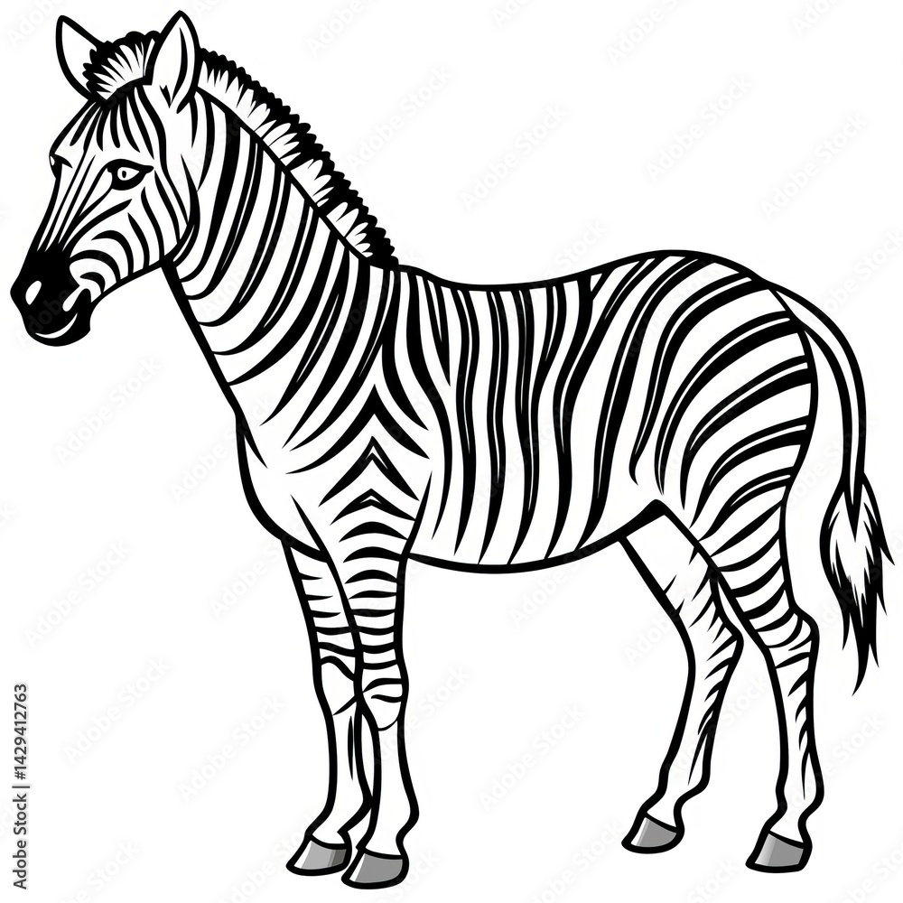 Obraz premium Zebra Line Art