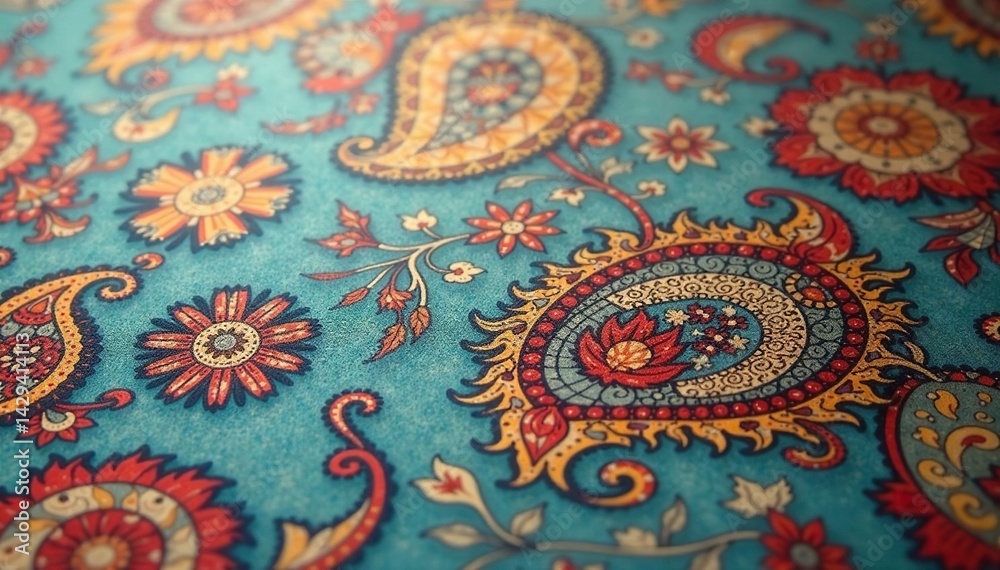 Subtle paisley print, muted tones, soft focus , soft texture, retro Subtle paisley print, muted tones, soft focus , soft texture, retro