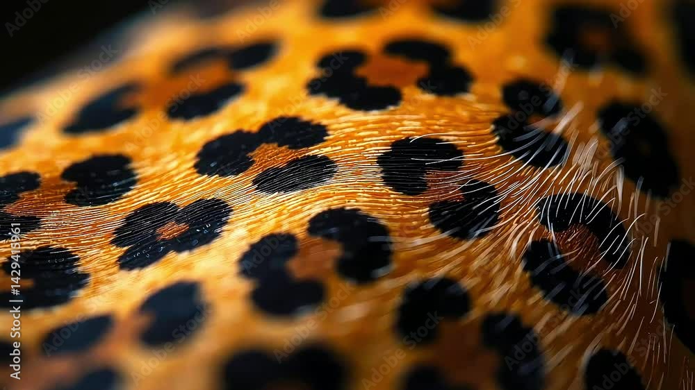 Realistic leopard fur texture background pattern for design. Skin of wild cat, Trendy leopard hairy texture, close-up. wallpaper, banner, background
