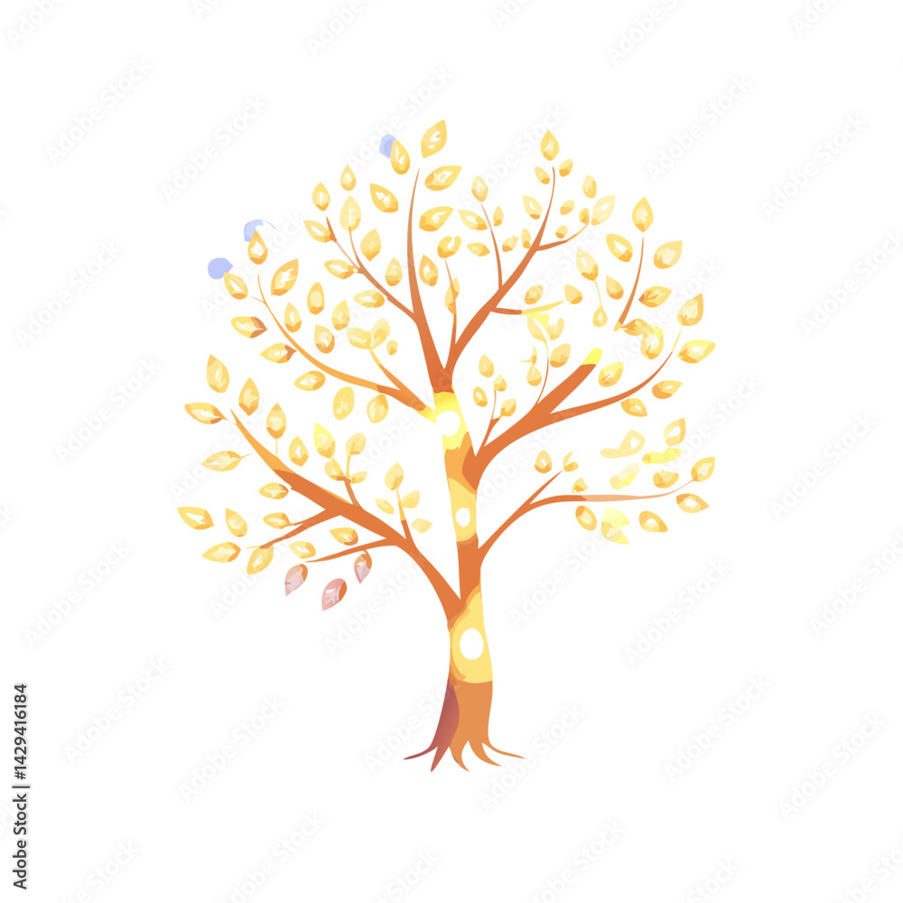 Obraz premium autumn tree vector illustration