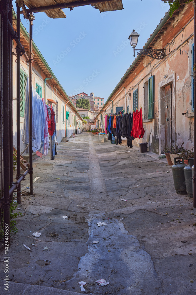 Fototapeta premium Elba island, Italy. The old town of Portoferraio. Island of Elba, Tyrrhenian Sea, Italy.