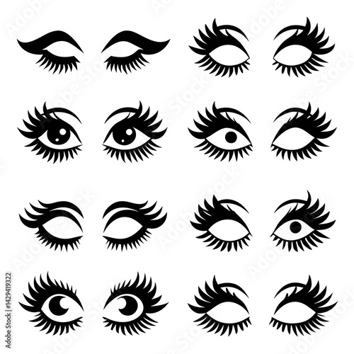 Set of Eye icons