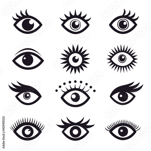 Set of Eye icons