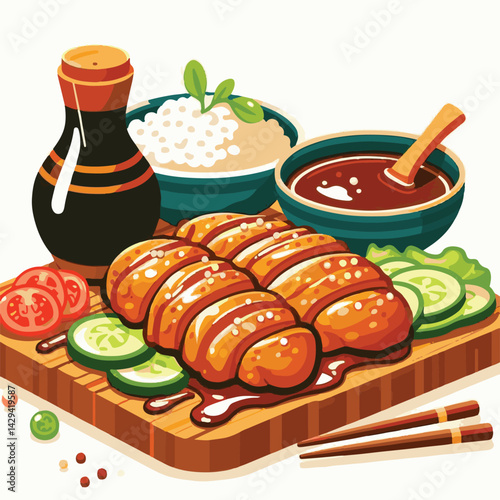 asian, teriyaki, food, japanese, cuisine, meal, meat, dish, dinner, plate, chinese, chicken, sauce, background, tasty, cooked, lunch, traditional, healthy, delicious, gourmet, sesame, restaurant, hot,