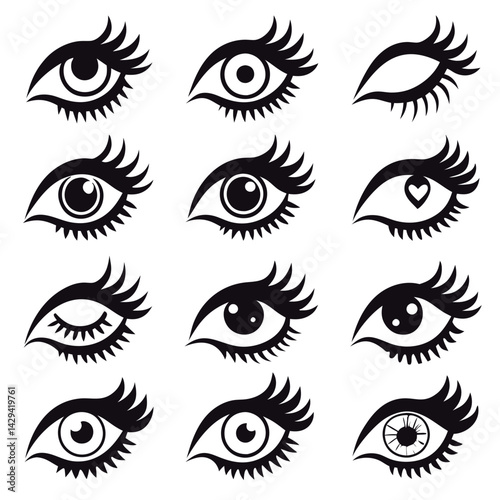 Set of Eye icons