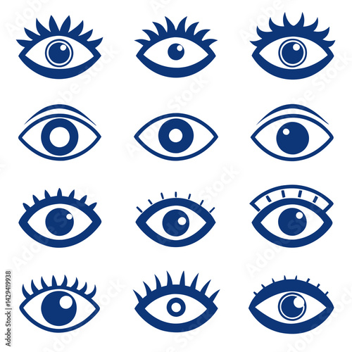 Set of Eye icons