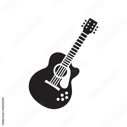 Strings of Sound: A Versatile Collection of Guitar Vector Silhouettes Celebrating the Timeless Appeal, Iconic Shape, and Musical Energy of This Classic Stringed Instrument.