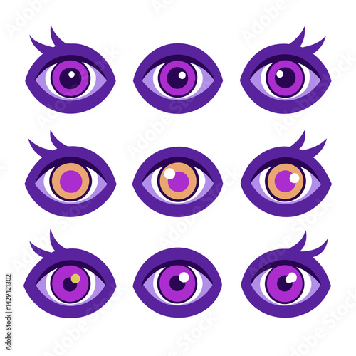 Set of Eye icons
