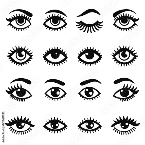 Set of Eye icons