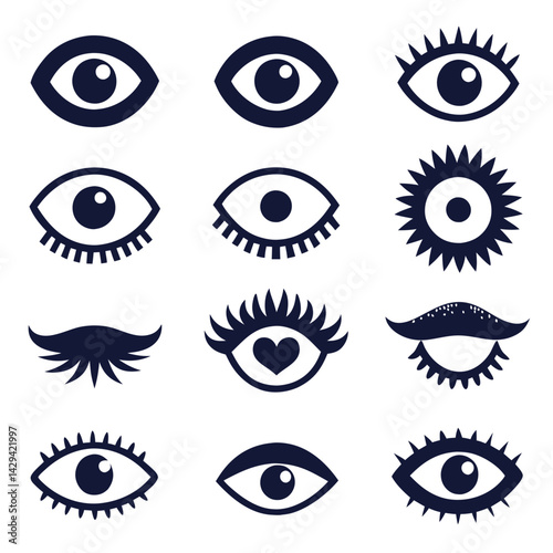 Set of Eye icons
