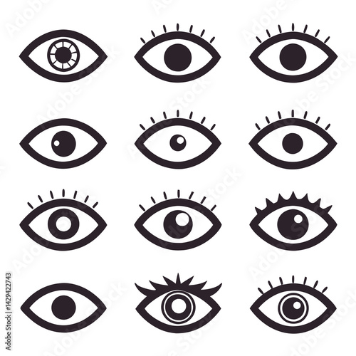 Set of Eye icons