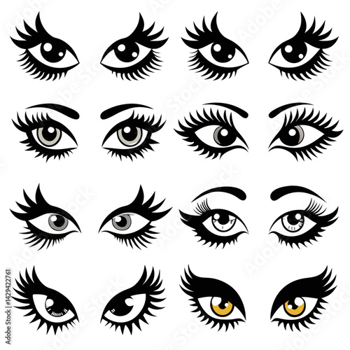 Set of Eye icons