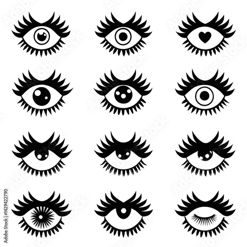 Set of Eye icons