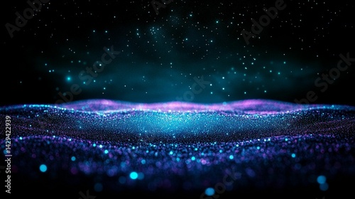 Dynamic teal blue abstract light energy background