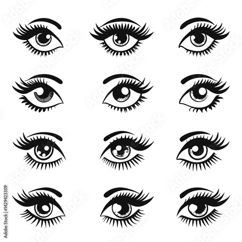 Set of Eye icons