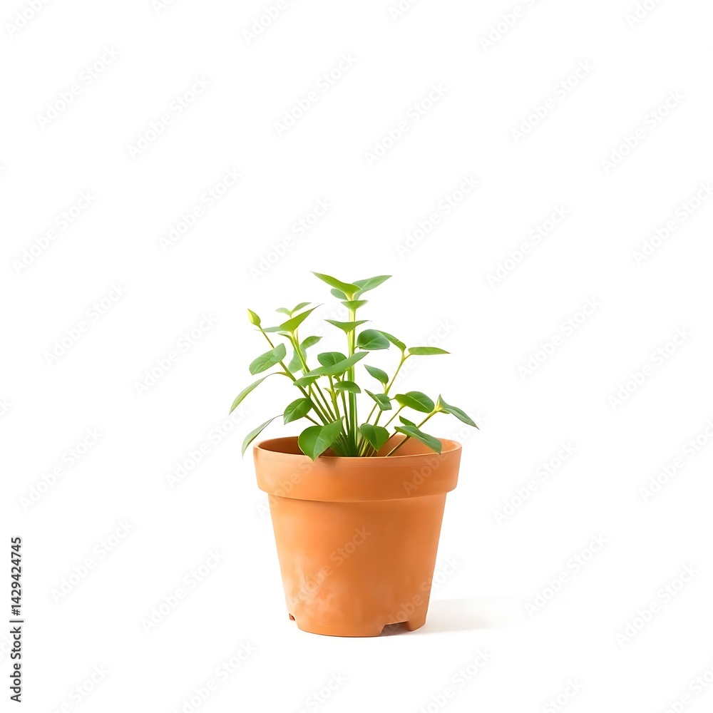 A small decorative plant pot with a glossy texture and no plant, placed on a white seamless background for catalog display A small decorative plant pot with a glossy texture and no plant, placed on a white seamless background for catalog display