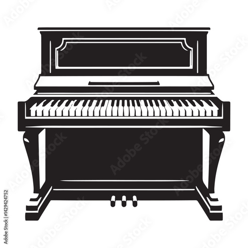 Digital Harmony: A Sleek Collection of Keyboard Vector Silhouettes Capturing the Modern Design, Versatility, and Musical Energy of This Iconic Electronic Instrument in Motion.