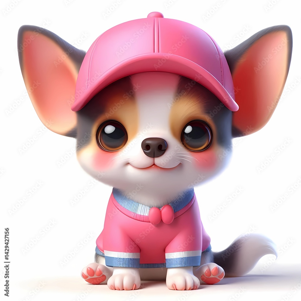 Fototapeta premium Chihuahua in pink