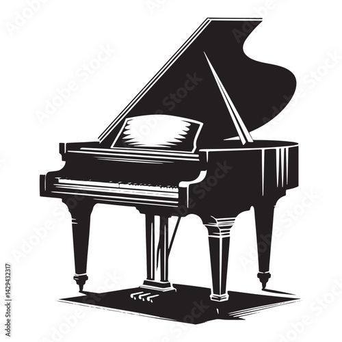 Elegance in Keys: A Timeless Collection of Piano Vector Silhouettes Highlighting the Graceful Form, Melodic Sound, and Musical Legacy of This Iconic Instrument Across Generations.