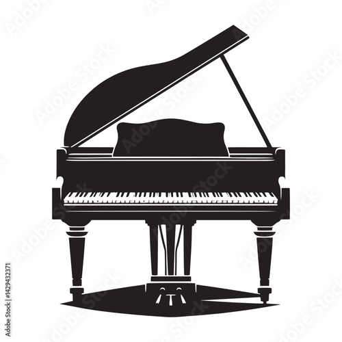 Elegance in Keys: A Timeless Collection of Piano Vector Silhouettes Highlighting the Graceful Form, Melodic Sound, and Musical Legacy of This Iconic Instrument Across Generations.