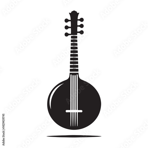 Ragas in Silhouette: A Mesmerizing Collection of Sitar Vector Designs Showcasing the Elegant Form, Spiritual Resonance, and Cultural Depth of This Iconic Indian String Instrument.