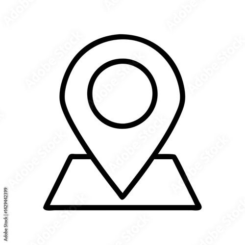 Map location pin icon vector illustration for gps navigation and destination pointer design element
