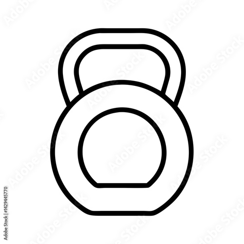 Kettlebell weight training icon vector illustration for fitness workout and strength training design
