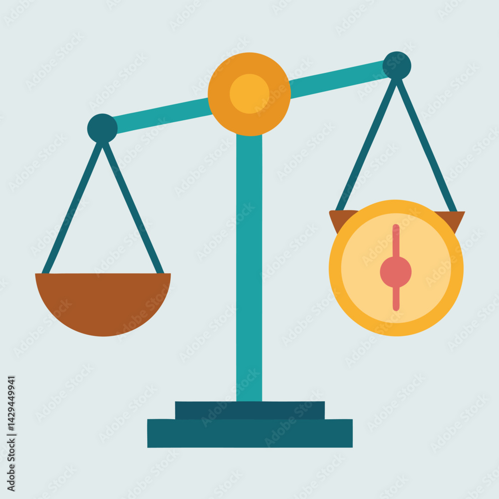 Time is money vector Silhouette Balance Scale with Clock on One Side and Gold on the Other Weighing Time and Wealth Time is money vector Silhouette Balance Scale with Clock on One Side and Gold on the Other Weighing Time and Wealth