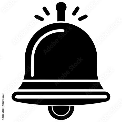 Minimal Fire Alarm Silhouette Icon