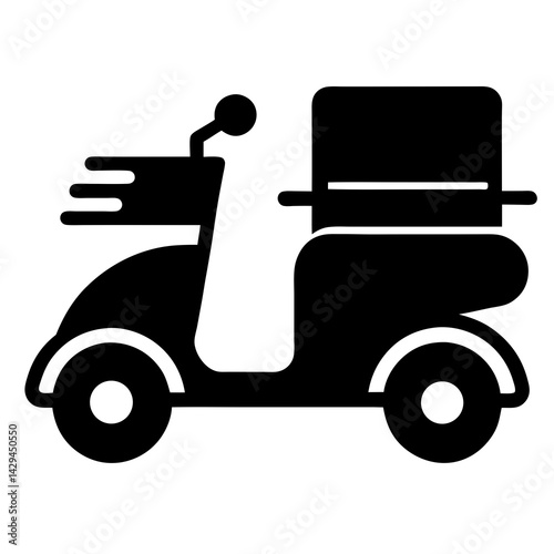 Food Delivery Icon Simple Vector Silhouette
