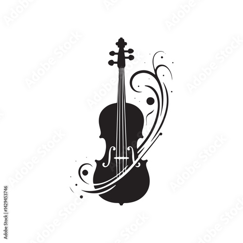 Harmonious Elegance: A Refined Collection of Viola Vector Silhouettes Celebrating the Rich Sound, Graceful Form, and Timeless Beauty of This Iconic Stringed Orchestral Instrument.