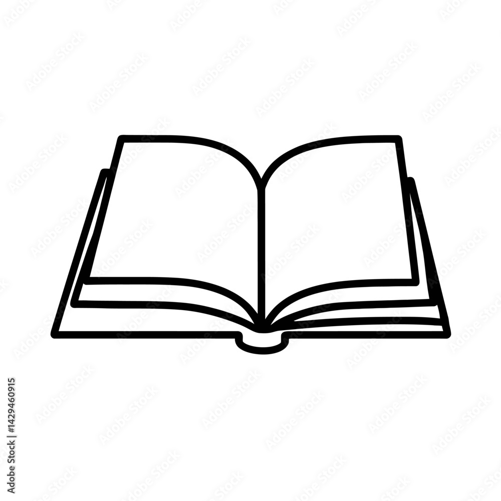 Open book icon vector tustratien Open book icon vector tustratien