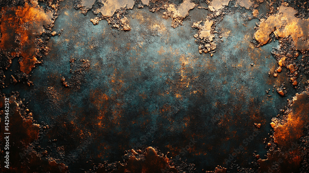Abstract metallic texture background featuring a blend of shiny copper bronze and rustic gold tones symbolizing transformation durability elegance and the timeless beauty of industrial design