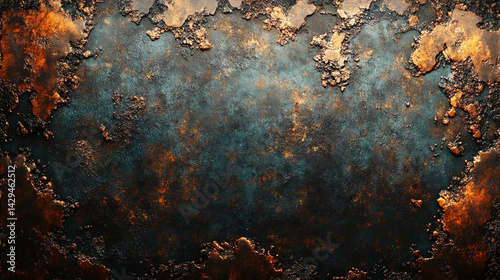 Obraz na płótnie Abstract metallic texture background featuring a blend of shiny copper bronze and rustic gold tones symbolizing transformation durability elegance and the timeless beauty of industrial design
w salonie