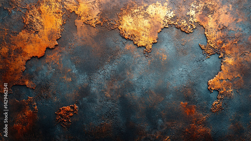 Obraz na płótnie Abstract metallic texture background featuring a blend of shiny copper bronze and rustic gold tones symbolizing transformation durability elegance and the timeless beauty of industrial design
w salonie