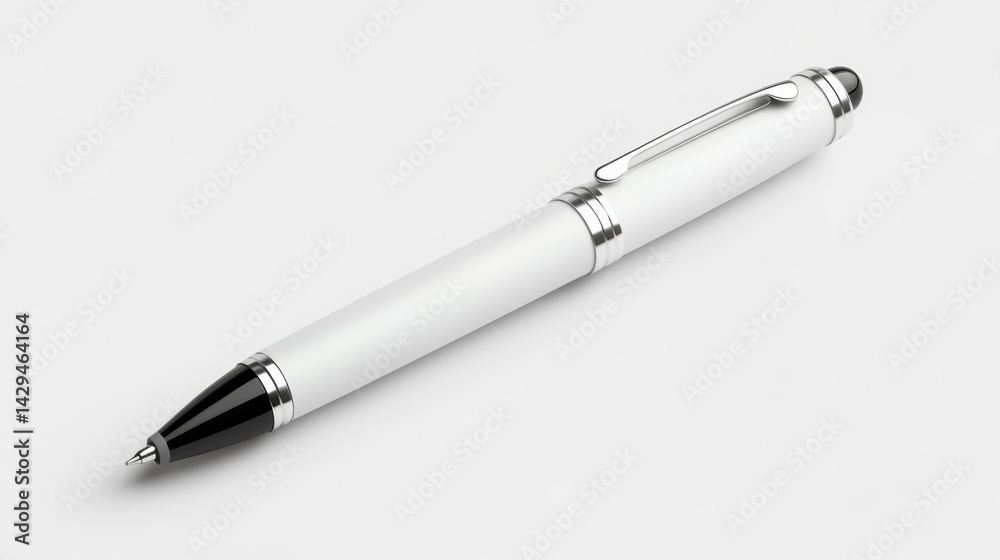 Snow pen mockup closeup isolated on white background. Generative AI