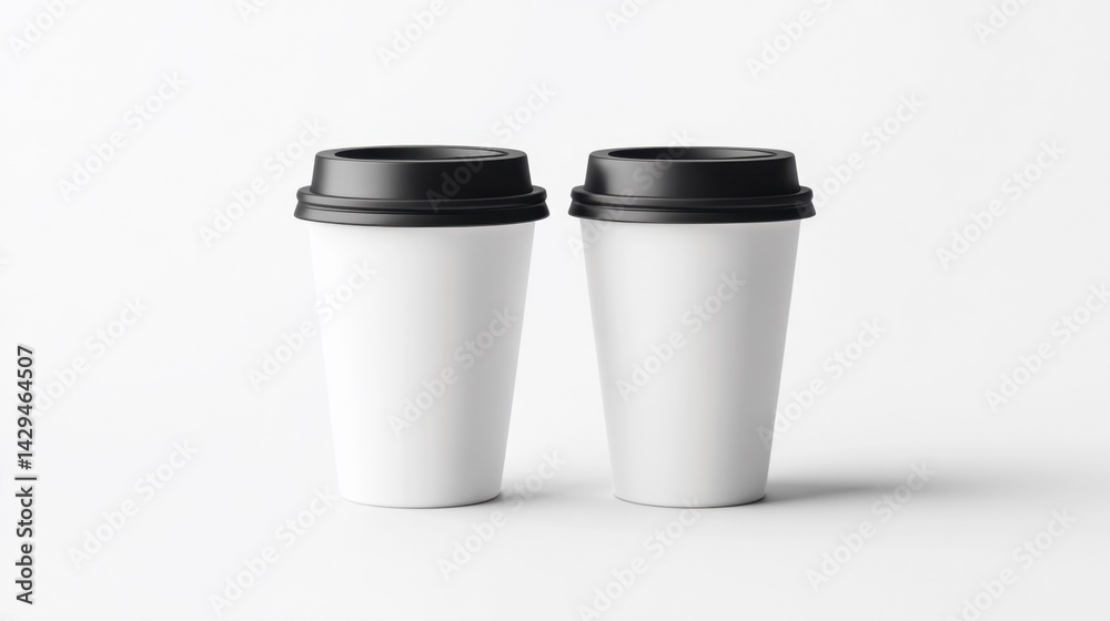 Coffee Mug Mockup on White Background. Generative AI Coffee Mug Mockup on White Background. Generative AI